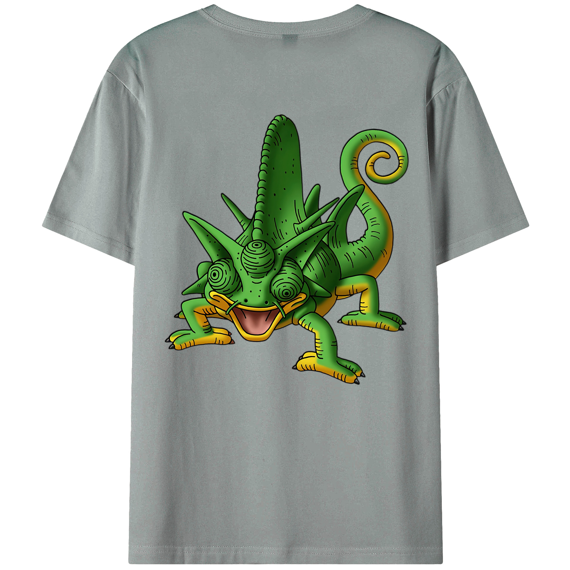 （画像用） ドラゴンクエスト Doragon Kuesuto Dragon Quest 綿100％ メンズ半袖Tシャツ（バックプリント） 通気性